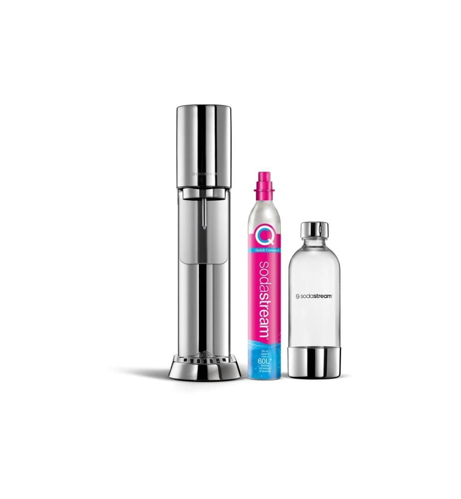 Sodastream - Wassersprudler Enso mit Quickconnect und Flasche Silber
