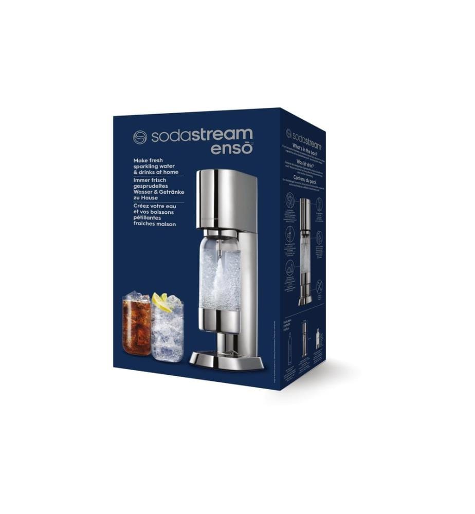 Sodastream - Wassersprudler Enso mit Quickconnect und Flasche Silber