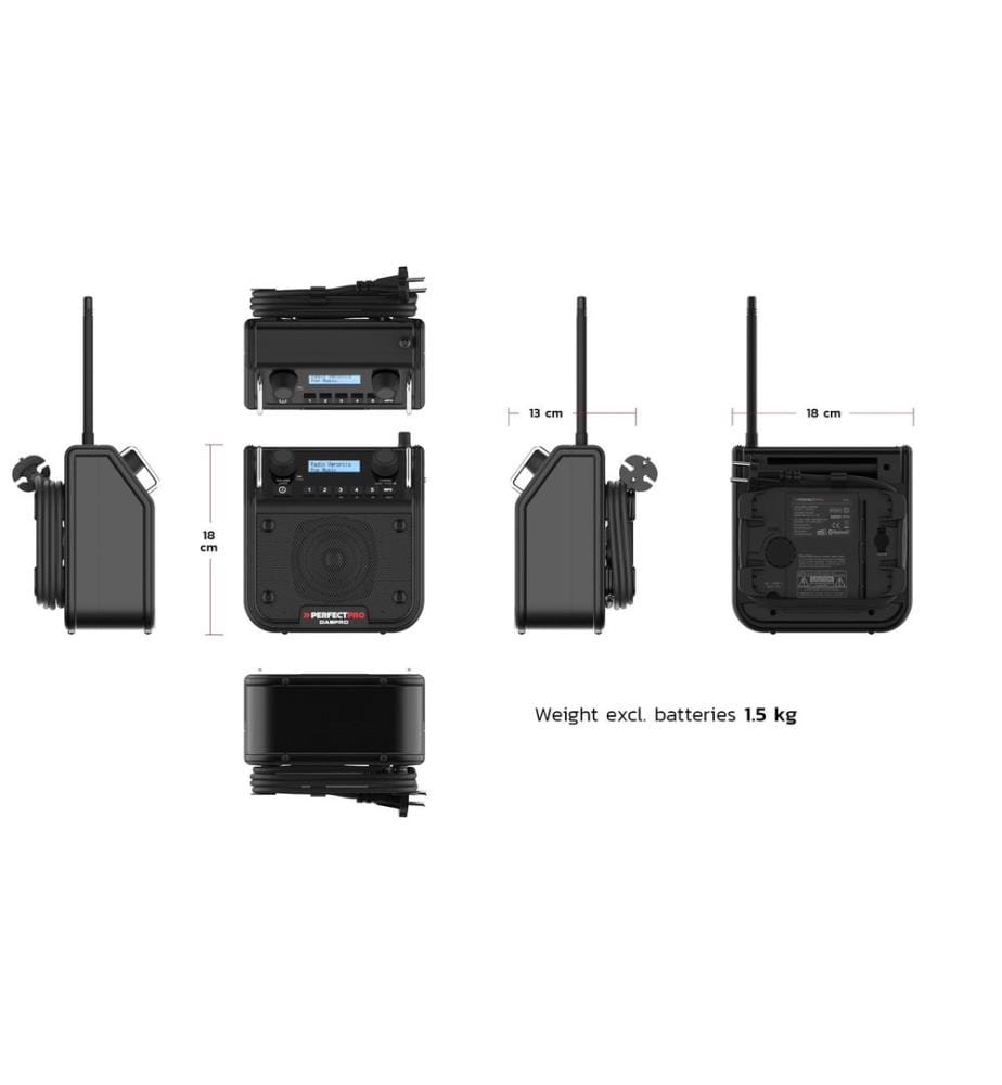 Perfectpro - DAB+ Radio DABPRO Schwarz