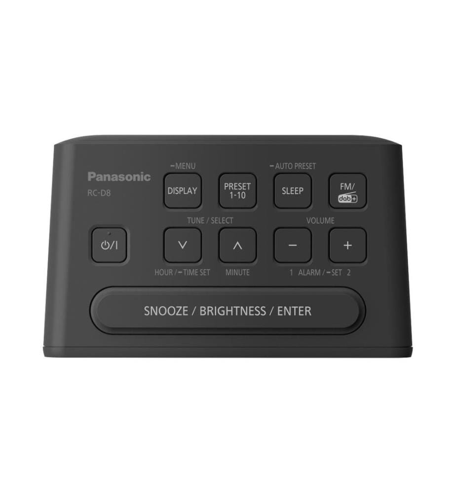 PANASONIC - Radio-réveil RC-D8 Noir