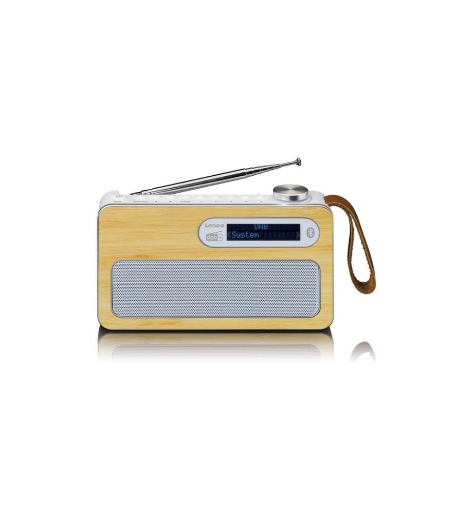 Lenco - DAB+ Radio PDR-040 Bambus/Weiss