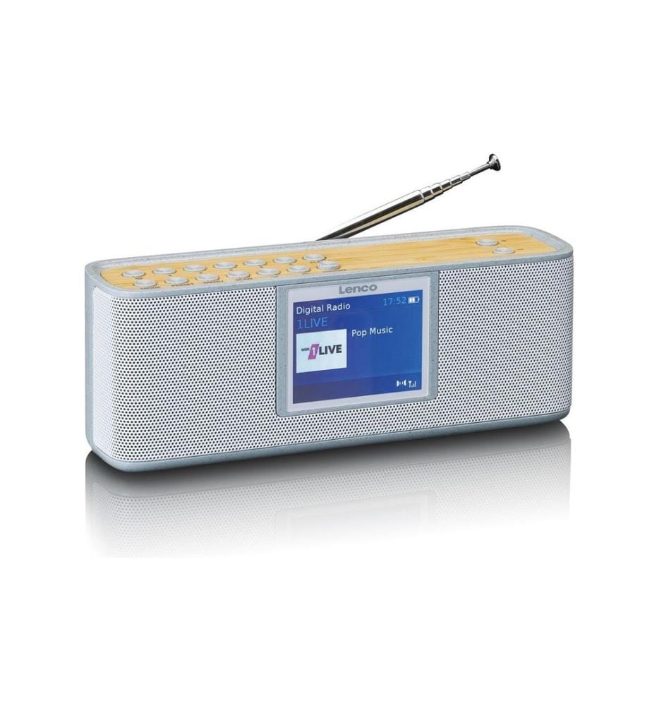 Lenco - DAB+ Radio PDR-046 Bambus/Weiss