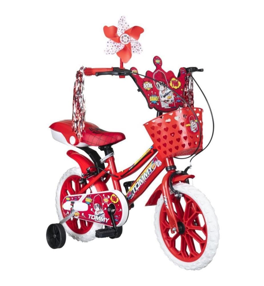 Bike Red Frame: 100% HI-TEN STEEL