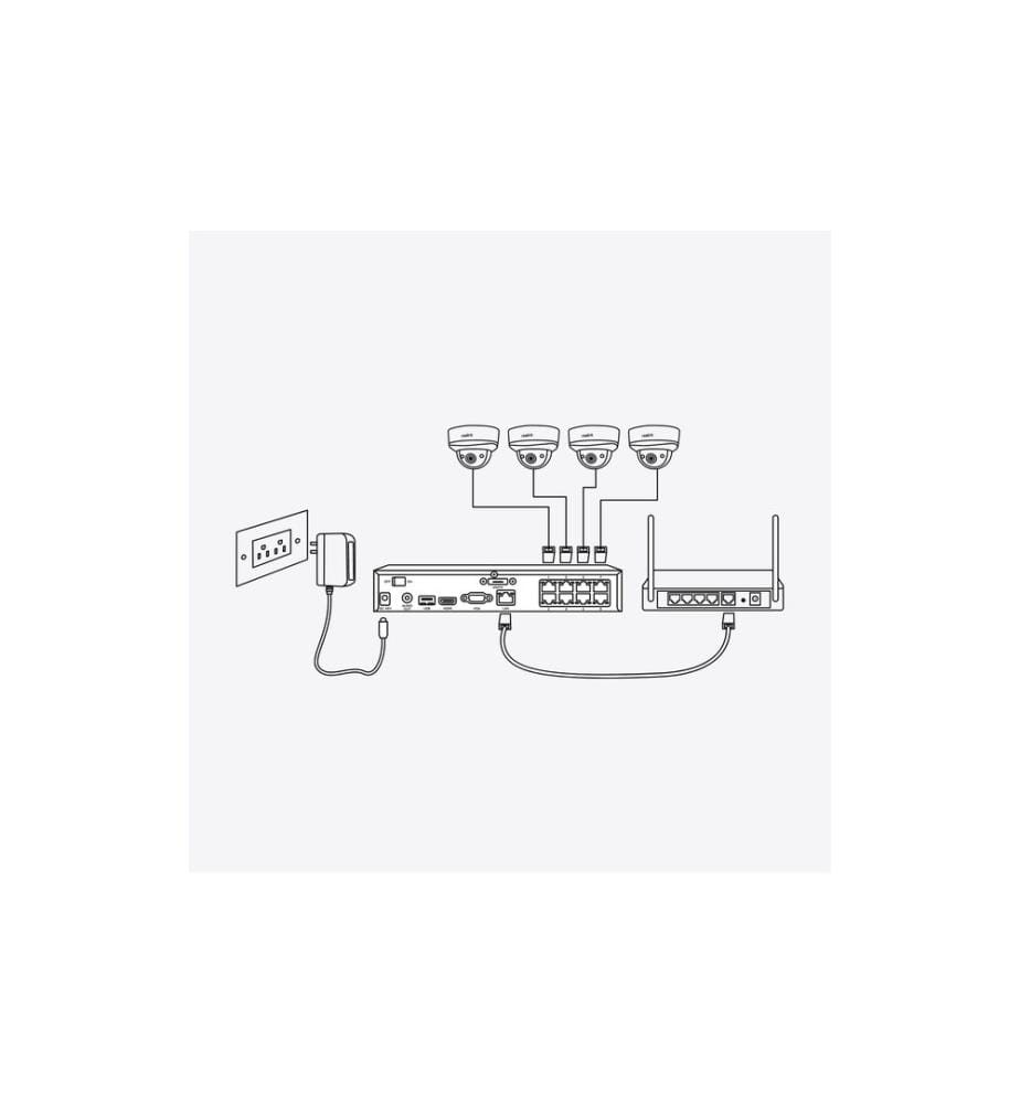 REOLINK - Kits de surveillance NVS8-5 MB4 Bullet, disque dur de 2TB inclus