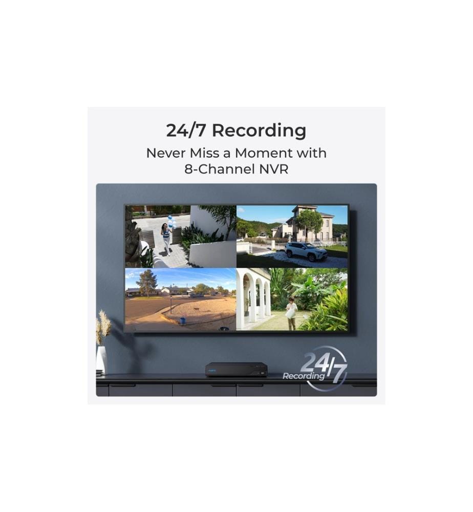 REOLINK - Kits de surveillance NVS8-8MD4 Dôme, disque dur de 2TB inclus
