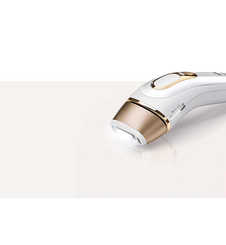 Épilateur à Lumière Pulsée Silk-expert Pro 5, PL5152 - Blanc et Doré