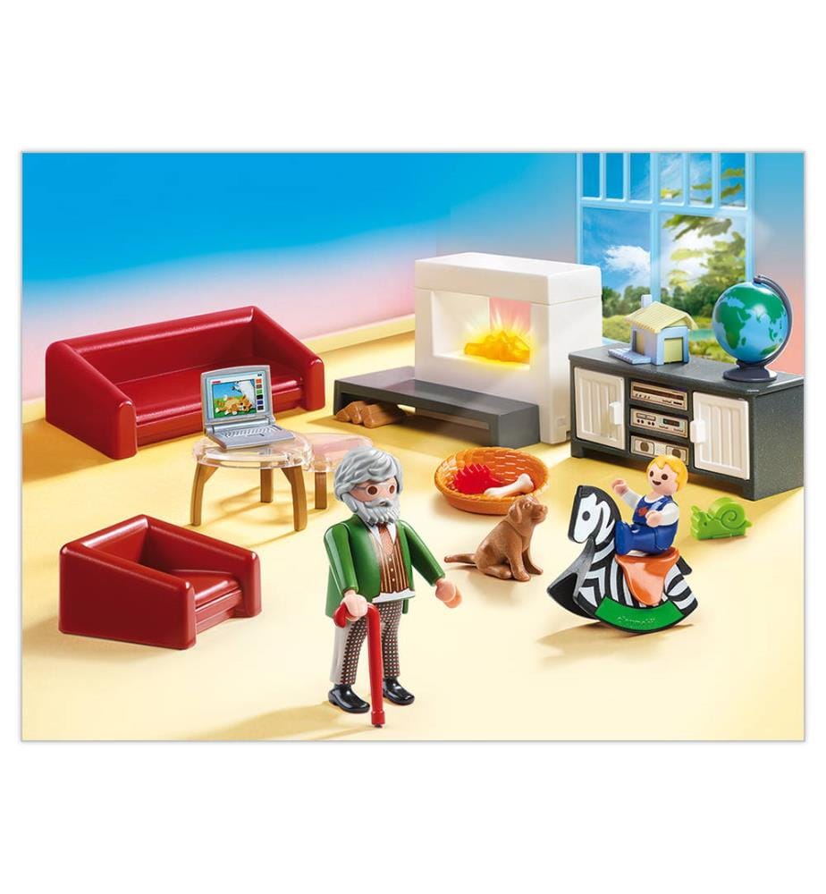 Wohnzimmer mit Kamin - 70207