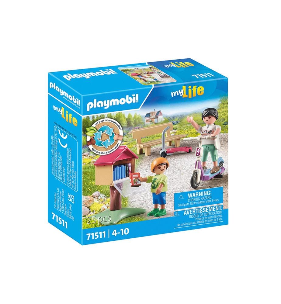 Scatola di libri con madre e figlio - 71511