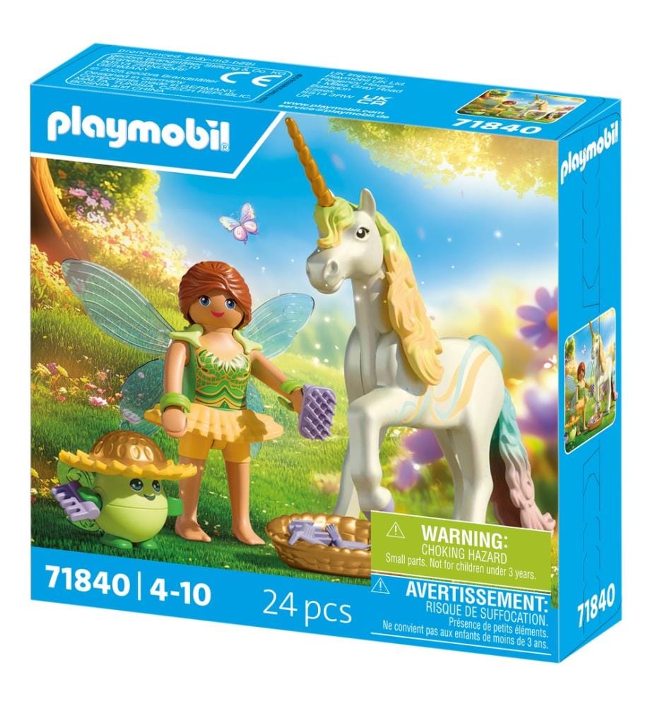 Einhorn Blume Regenbogen und Fee