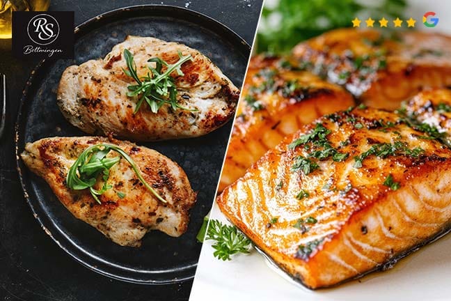 2-Gang-Menü mit Lachs oder Maispoulardenbrust