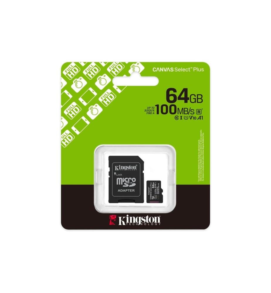 KINGSTON - microSDXC-Karte Canvas Select Plus Gen3 64 GB