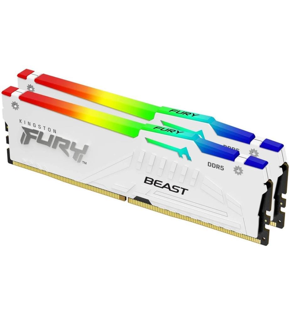 KINGSTON - DDR5-RAM FURY Beast Weiss RGB 6000 MHz 2x 16 GB
