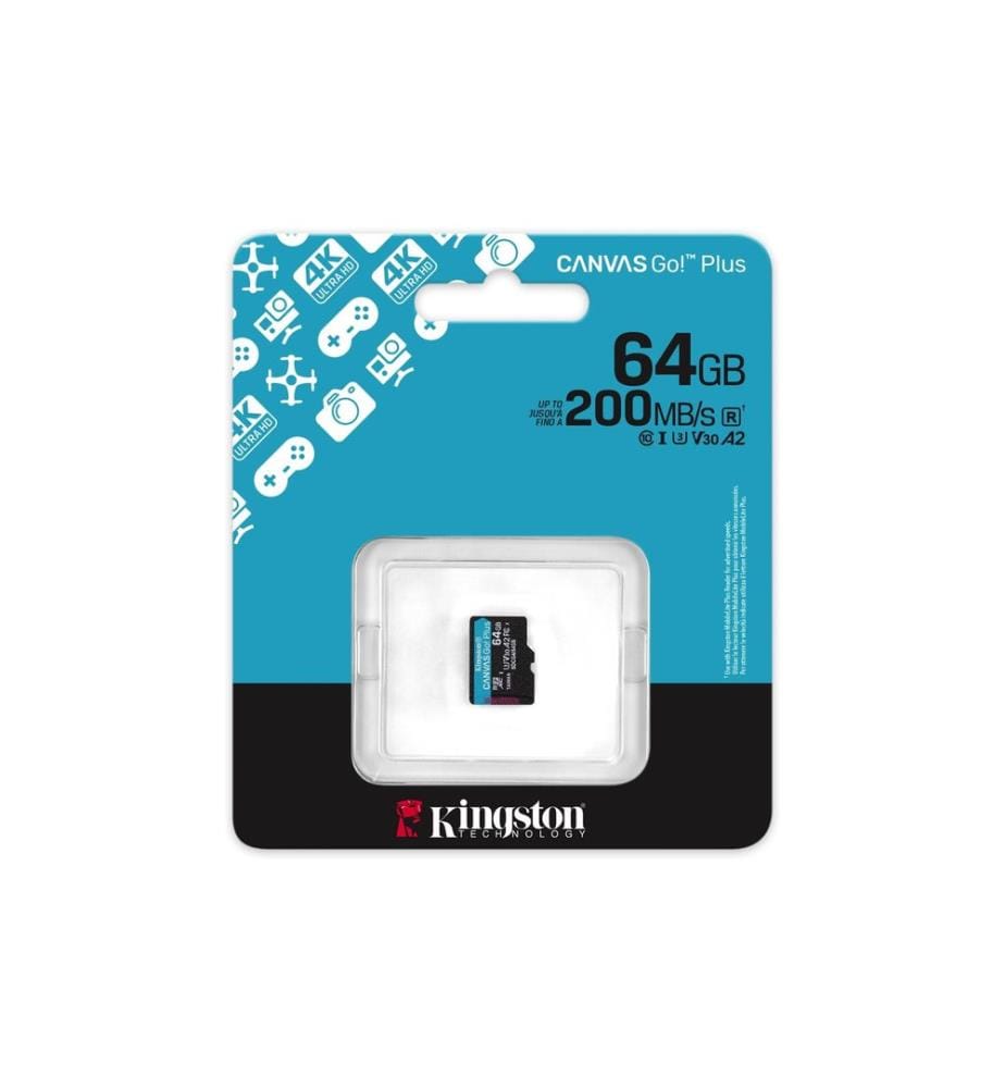 KINGSTON - microSDXC-Karte Canvas Go! Plus 64 GB, ohne Adapter