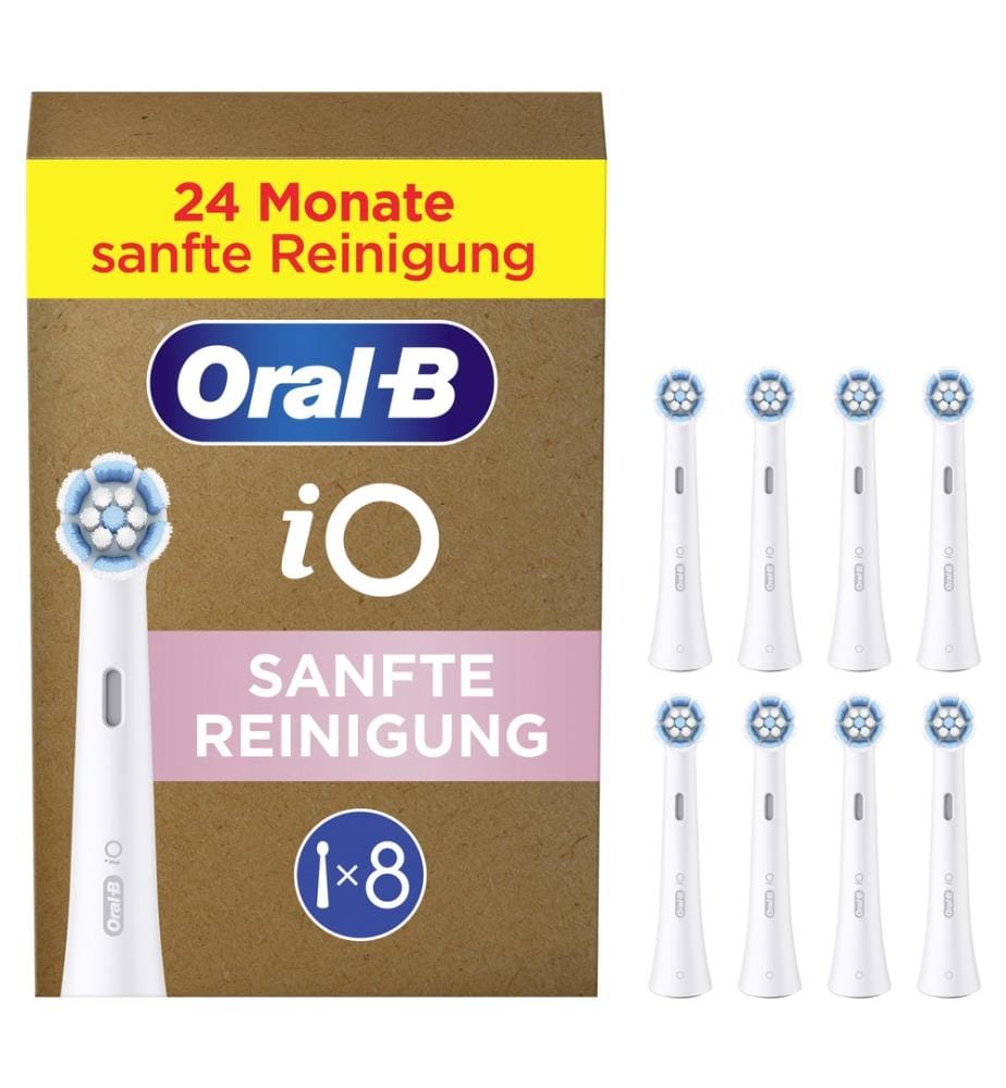 Set of 8 Oral-B iO Gentle Cleaning Brush Heads