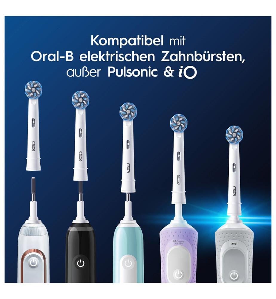 Pack of 10 Pro Sensitive Clean Toothbrush Heads - White