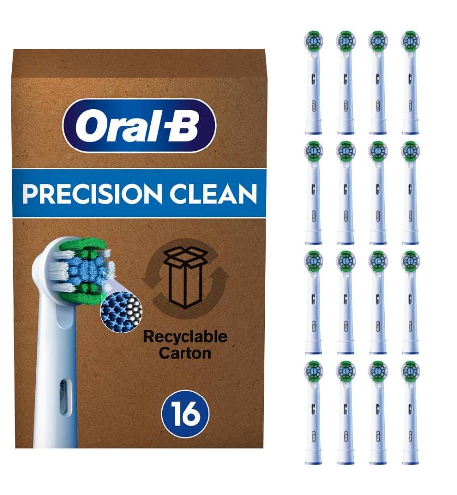 Lot de 16 Têtes de Brosse à Dents Precision Clean - White
