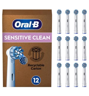 Pack of 12 Pro Sensitive Clean Toothbrush Heads - White