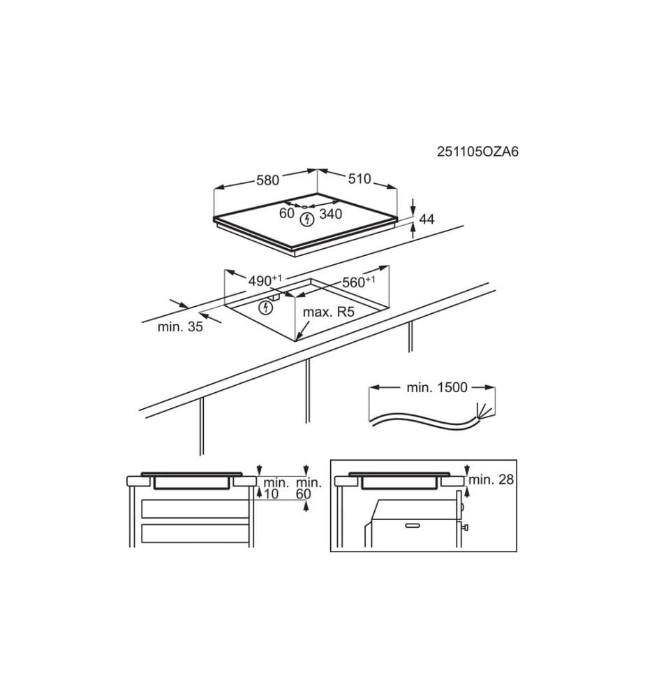 AEG by Electrolux - Plaque de cuisson par induction KFA58DISM