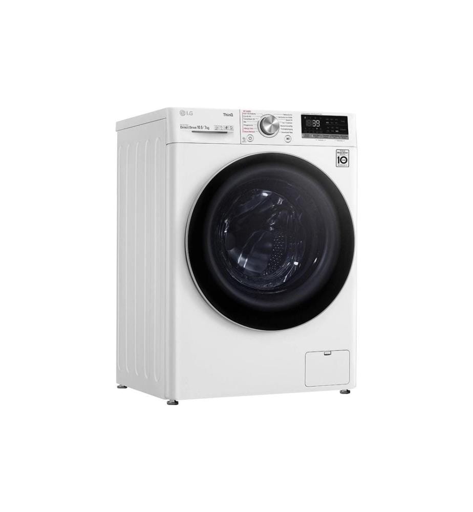 LG - Lave-linge séchant V7WD107H2E 10.5 kg / 7 kg