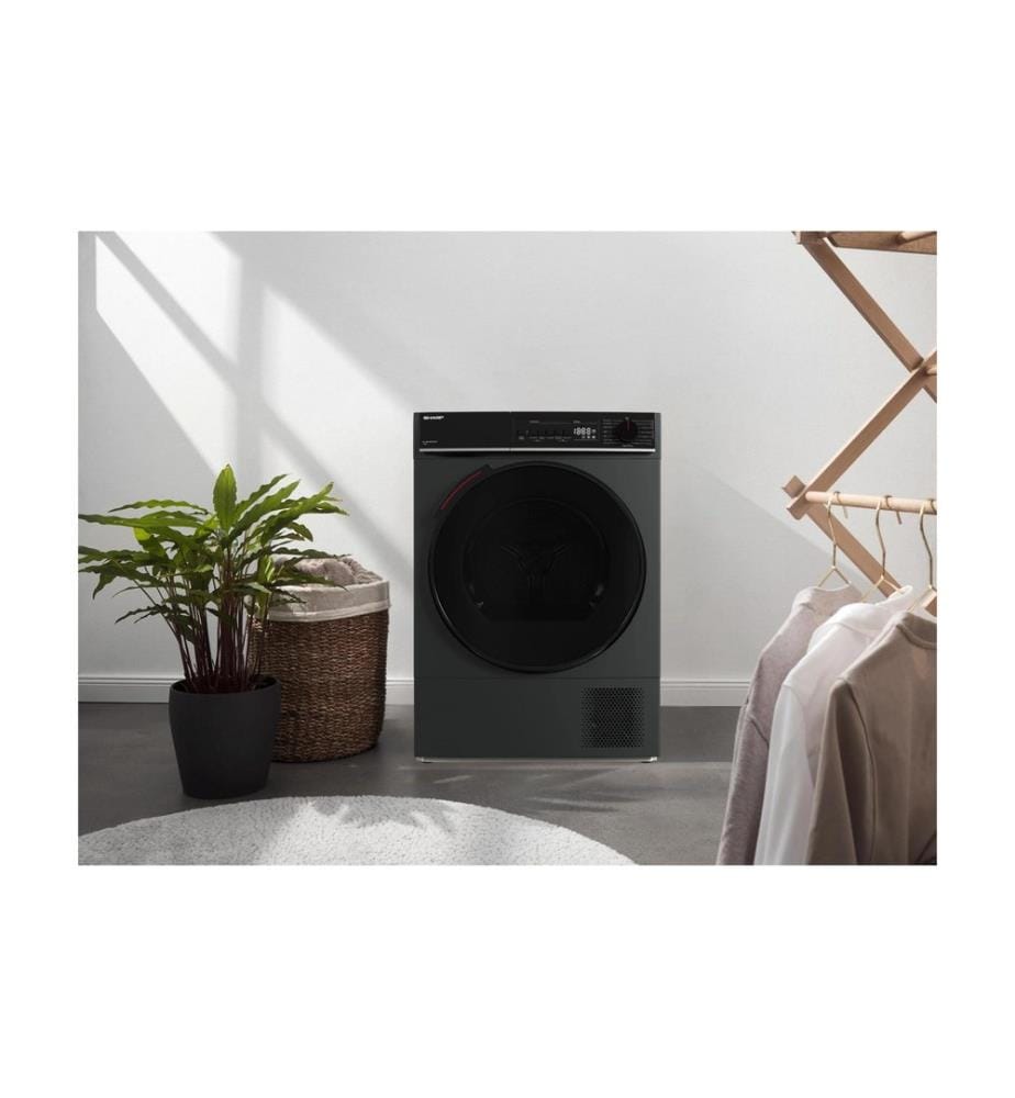 SHARP - Sèche-linge KD-WNHB0S9GAC 10 kg Gris Droite