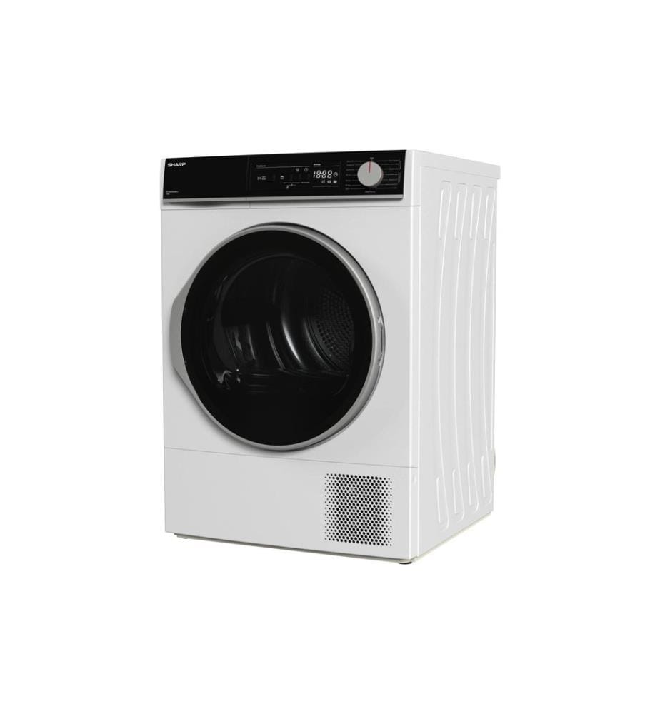 SHARP - Sèche-linge KD-NHA0S6GW1C 10 kg Blanc Droite