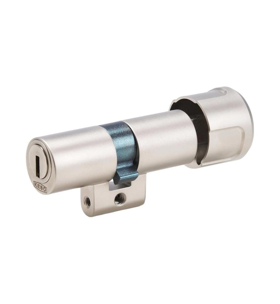 YALE - Cylindre à bouton CH, longueur 75, nickel mat Profil rond de 22 mm