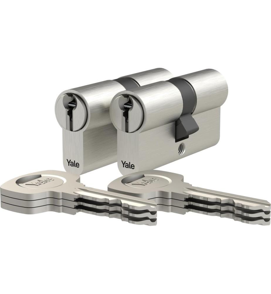YALE - Cylindre double 500 plus, jeu de 2, 30/30 Standard Security