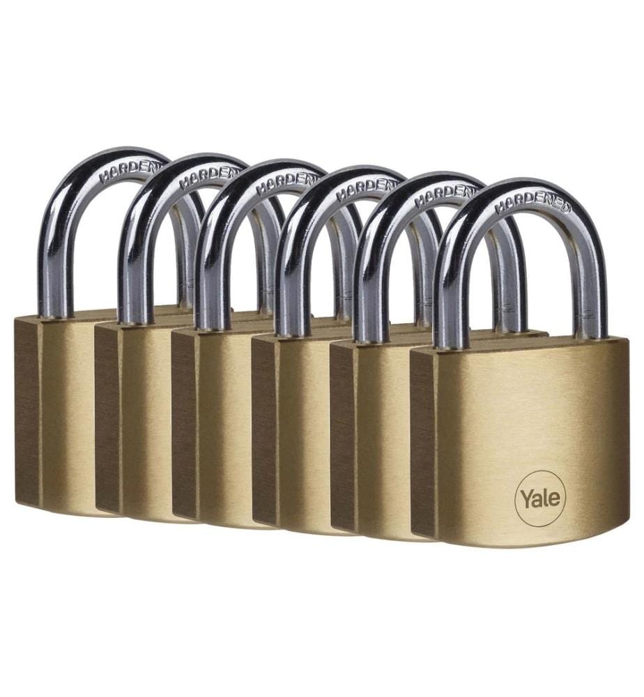 YALE - Cadenas Y110B 40/22 Kit de 6 pièces Laiton/Acier