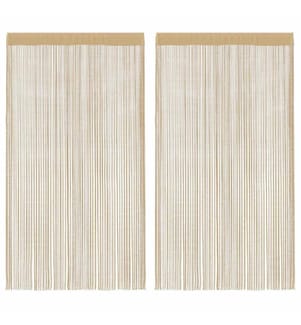 Fadenvorhänge 2 Stk. 100 x 250 cm Beige