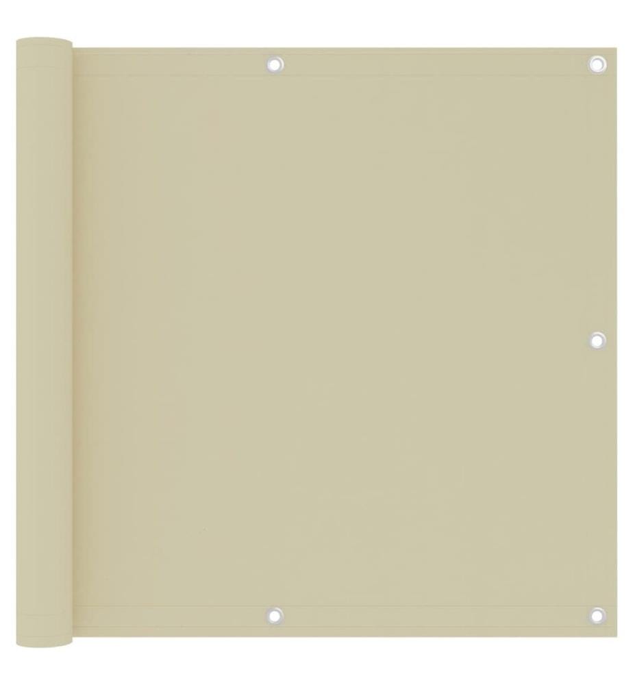 Balkon-Sichtschutz Creme 90x500 cm Oxford-Gewebe