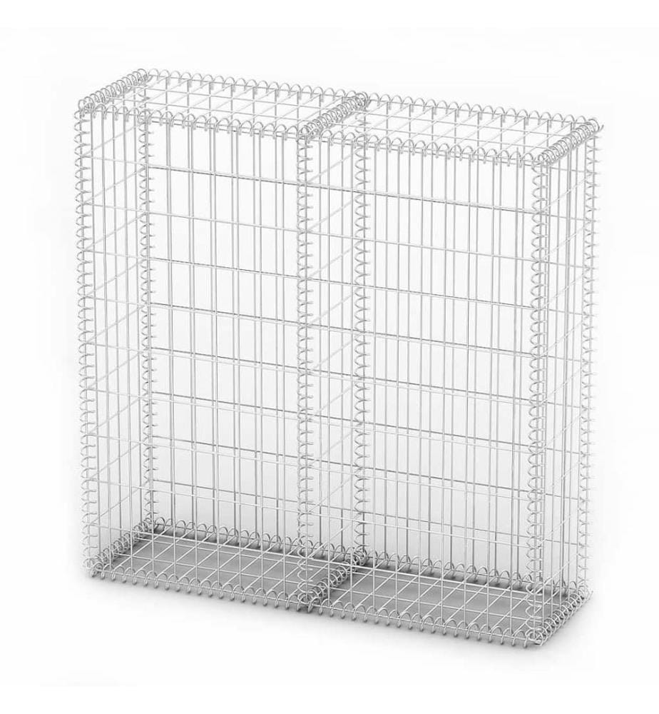 Panier de gabion avec couvercle Fil galvanisé 100x100x30 cm