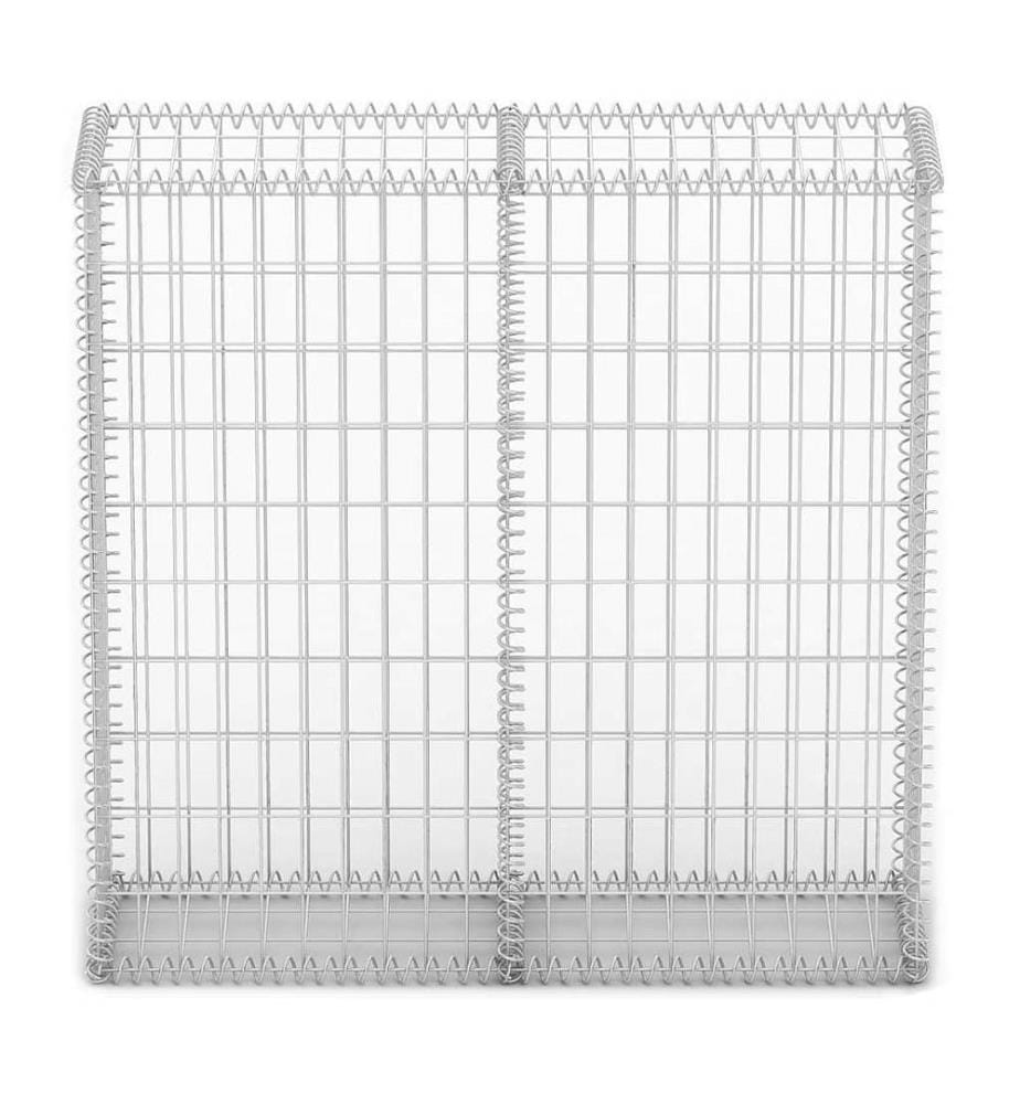 Panier de gabion avec couvercle Fil galvanisé 100x100x30 cm