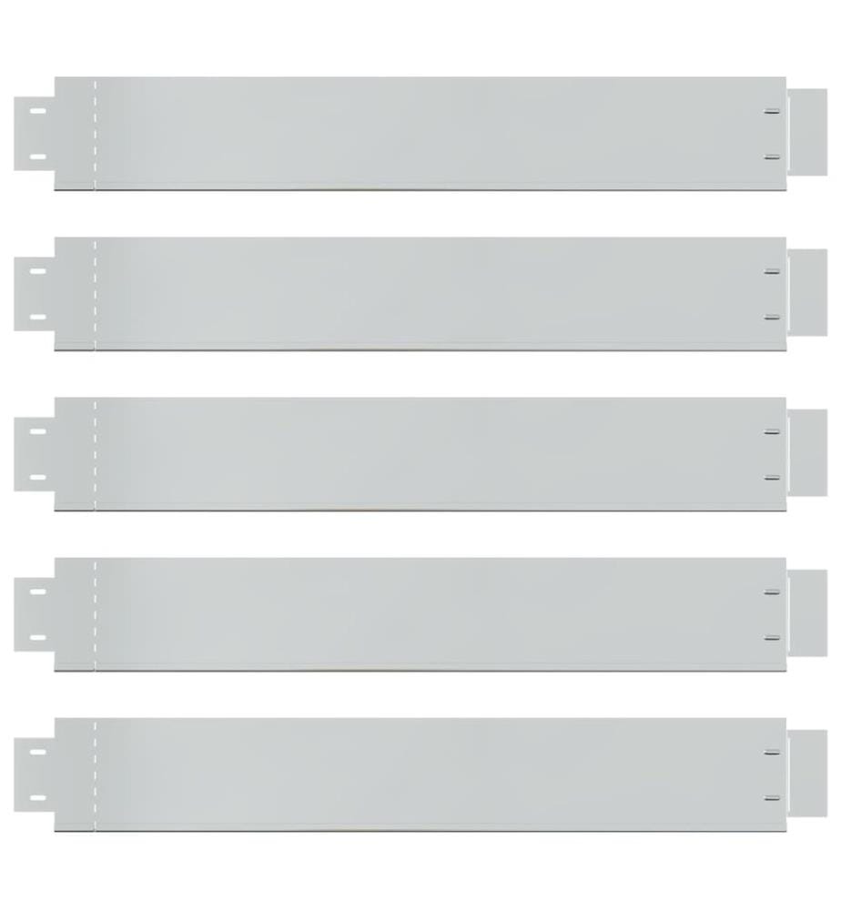 Clôture flexible de pelouse 5 pcs Acier galvanisé 100x14 cm