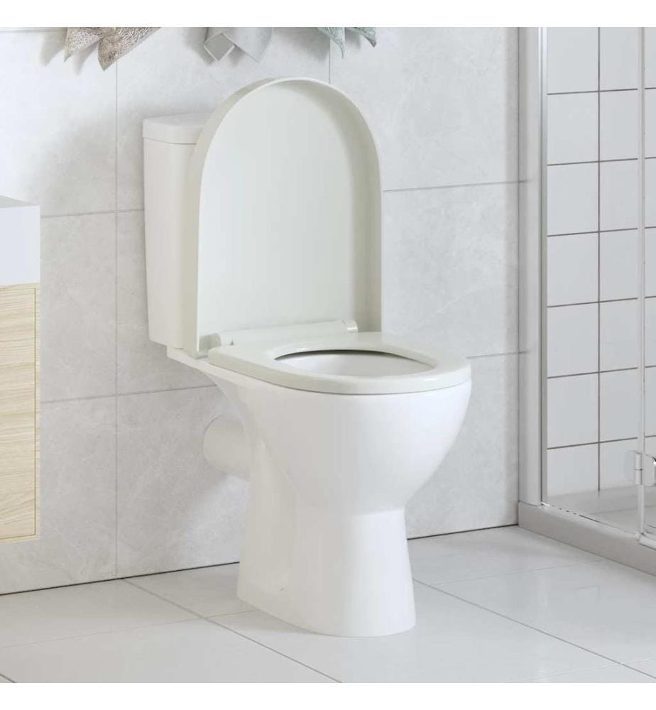 Toilettensitz mit Absenkautomatik und Quick-Release Weiss Eckig