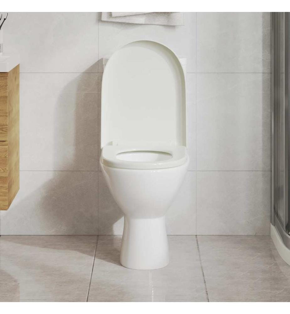 Toilettensitz mit Absenkautomatik und Quick-Release Weiss Eckig