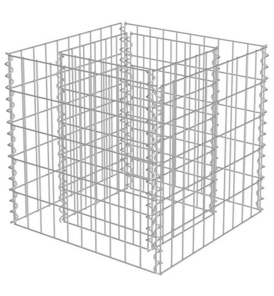 Lit surélevé à gabion Acier galvanisé 50x50x50 cm