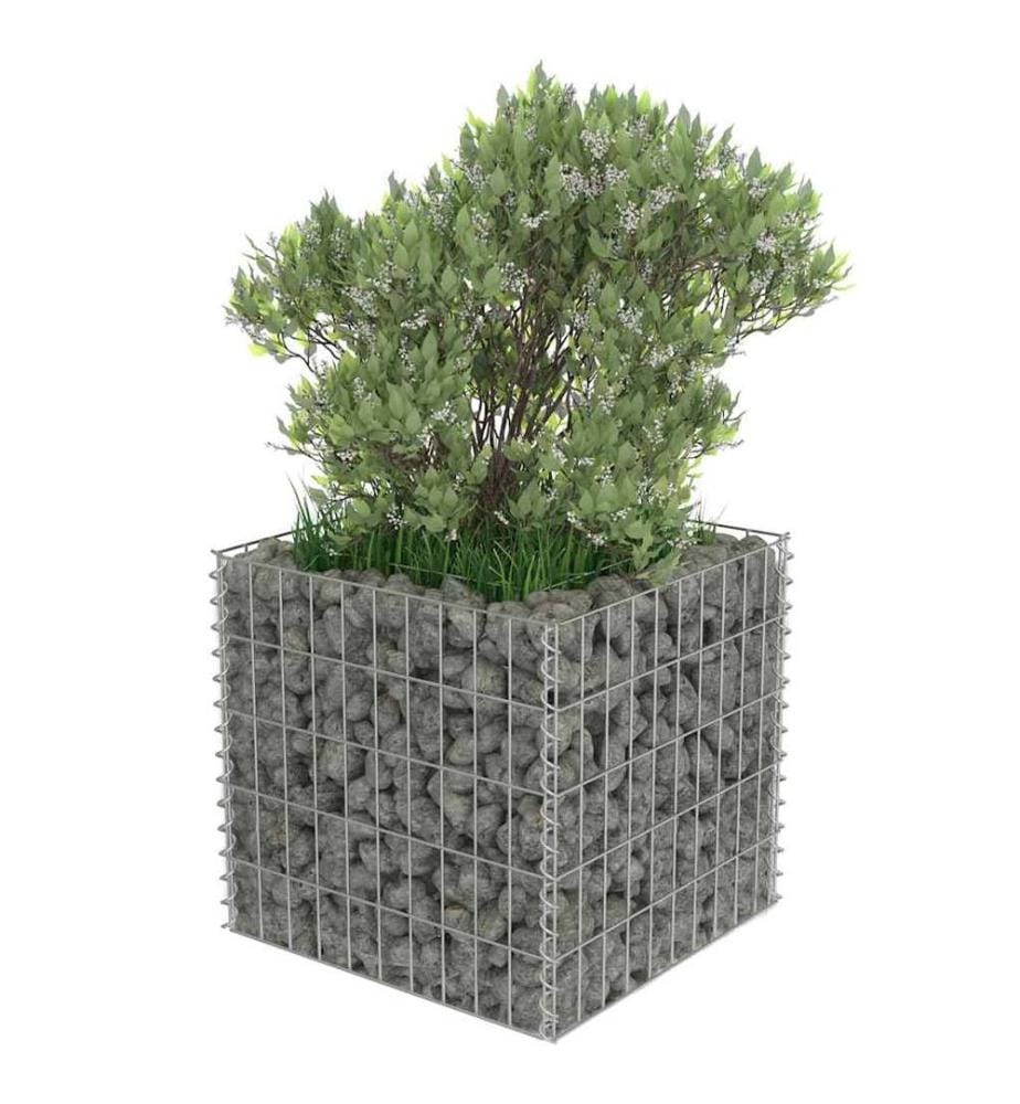 Lit surélevé à gabion Acier galvanisé 50x50x50 cm