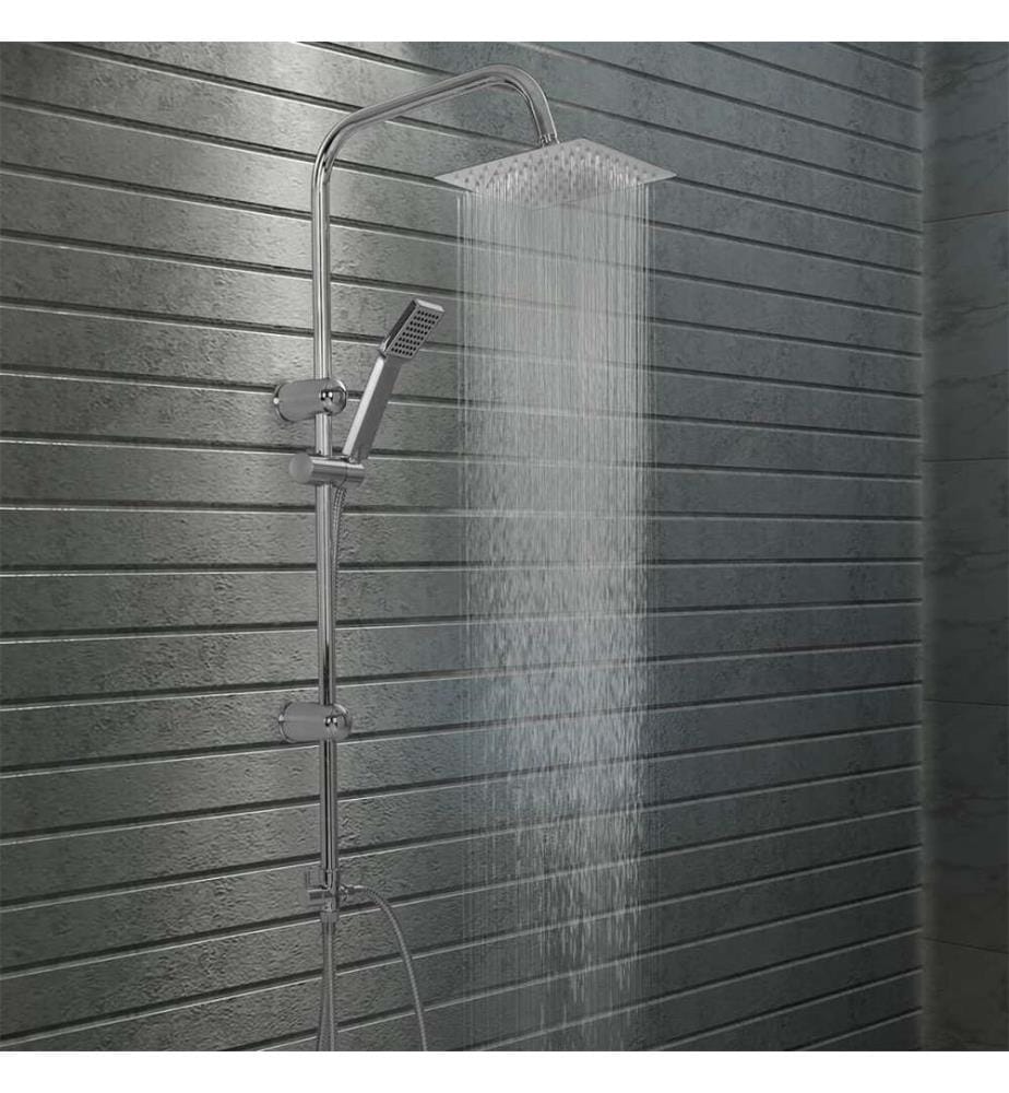 Ensemble de douche à deux têtes avec douchette Acier inoxydable