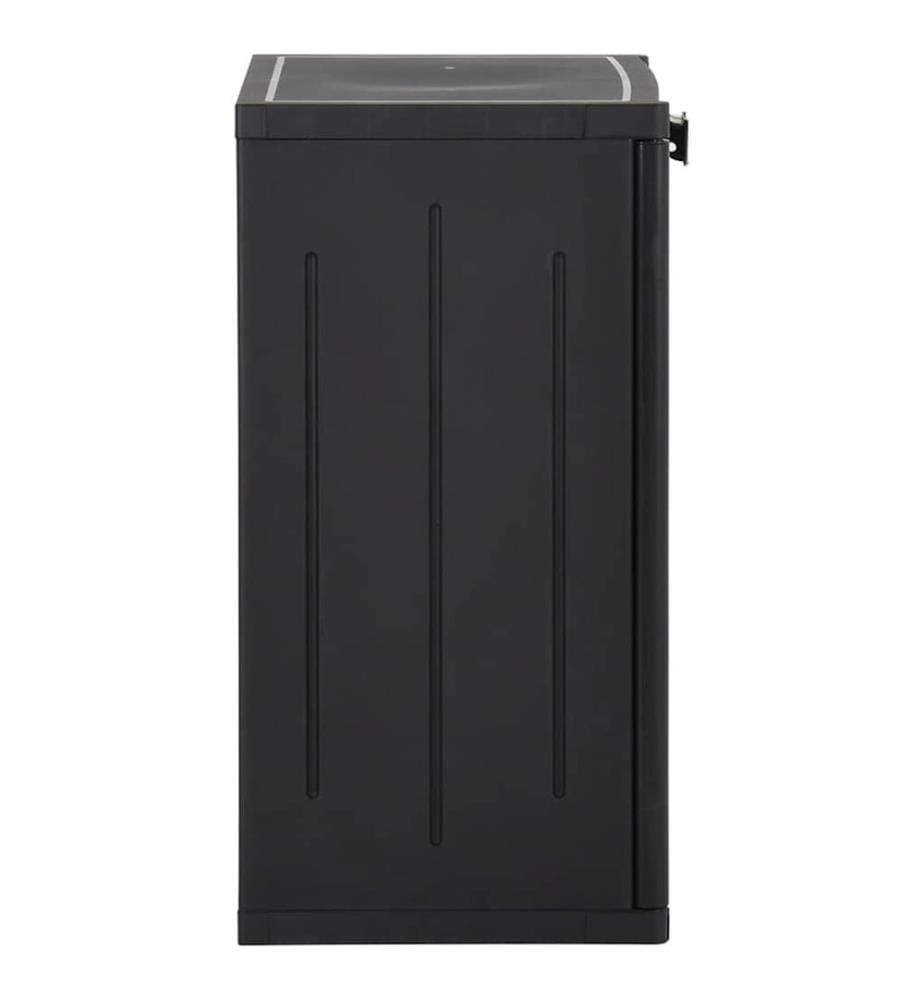 Gartenschrank Schwarz 65x45x88 cm PP Rattan-Optik