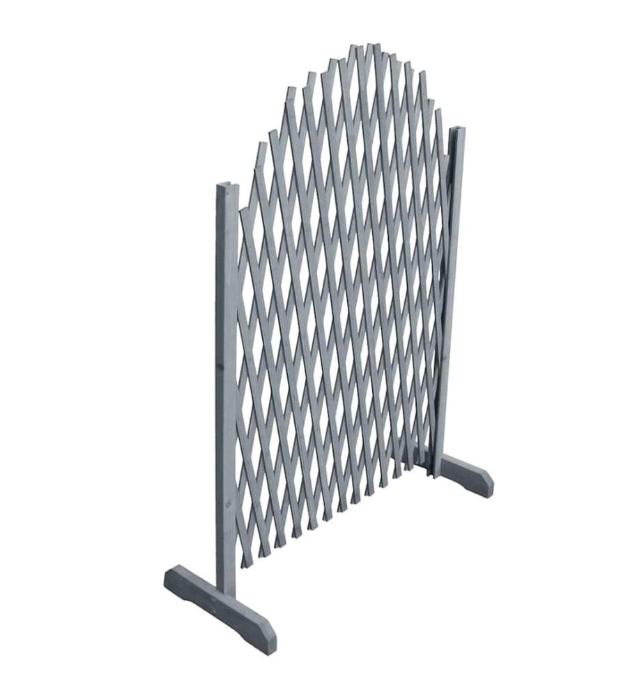 Clôture en treillis bois de sapin massif 1,8x1 m gris