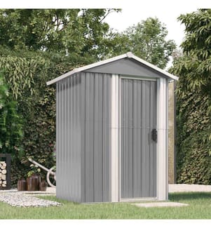 Abri de jardin Gris 126x97,5x177 cm Métal galvanisé