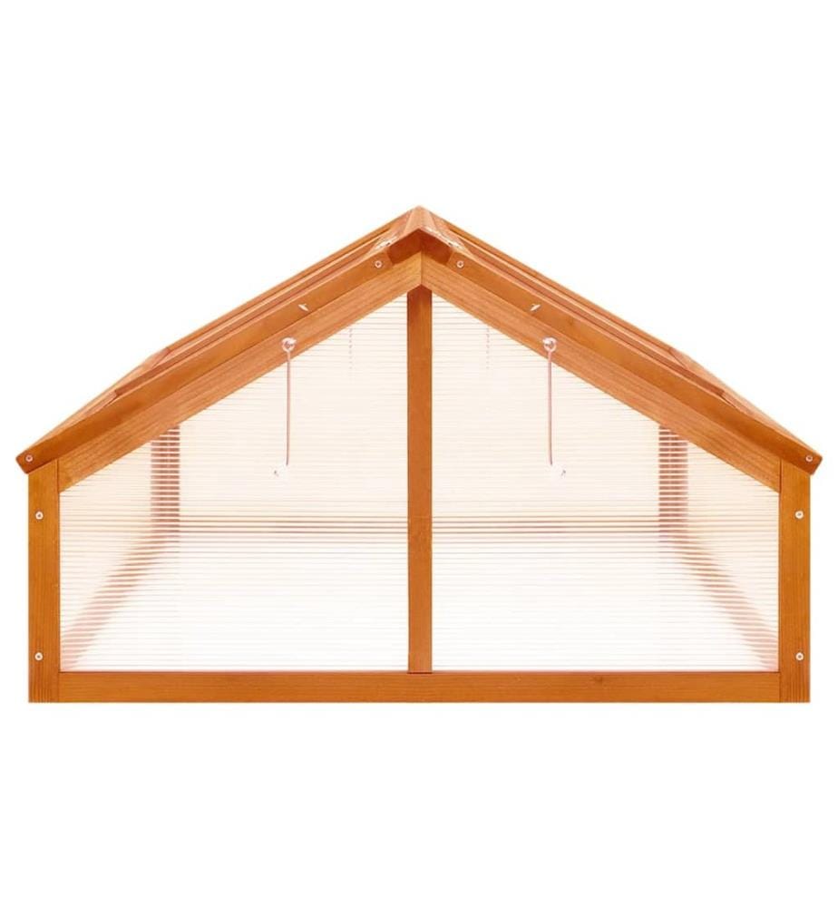Gewächshaus Braun 114x80x50 cm Tannenholz