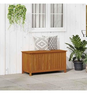 Boîte de rangement de jardin 113x50x58 cm Bois d'acacia solide