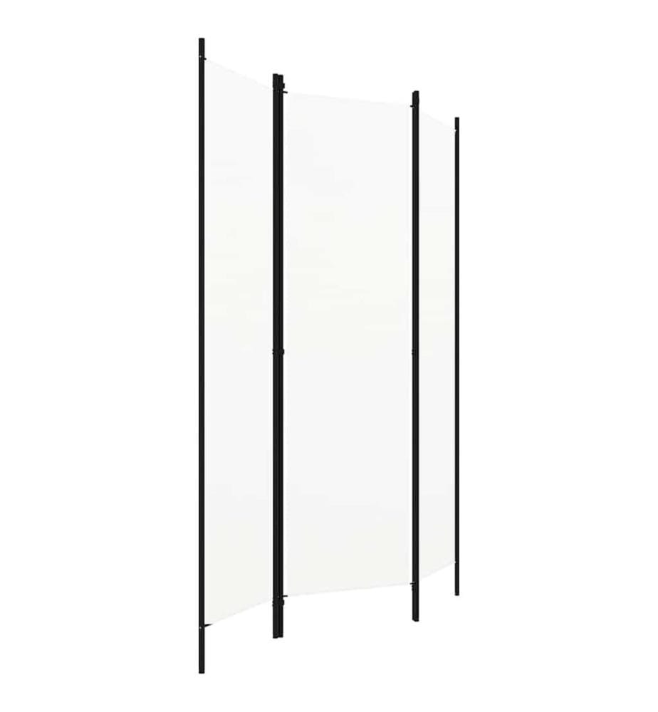 Cloison de séparation 3 panneaux Blanc 150x180 cm