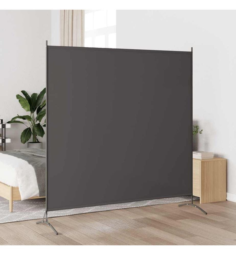 Paravent Anthrazit 175x180 cm Stoff