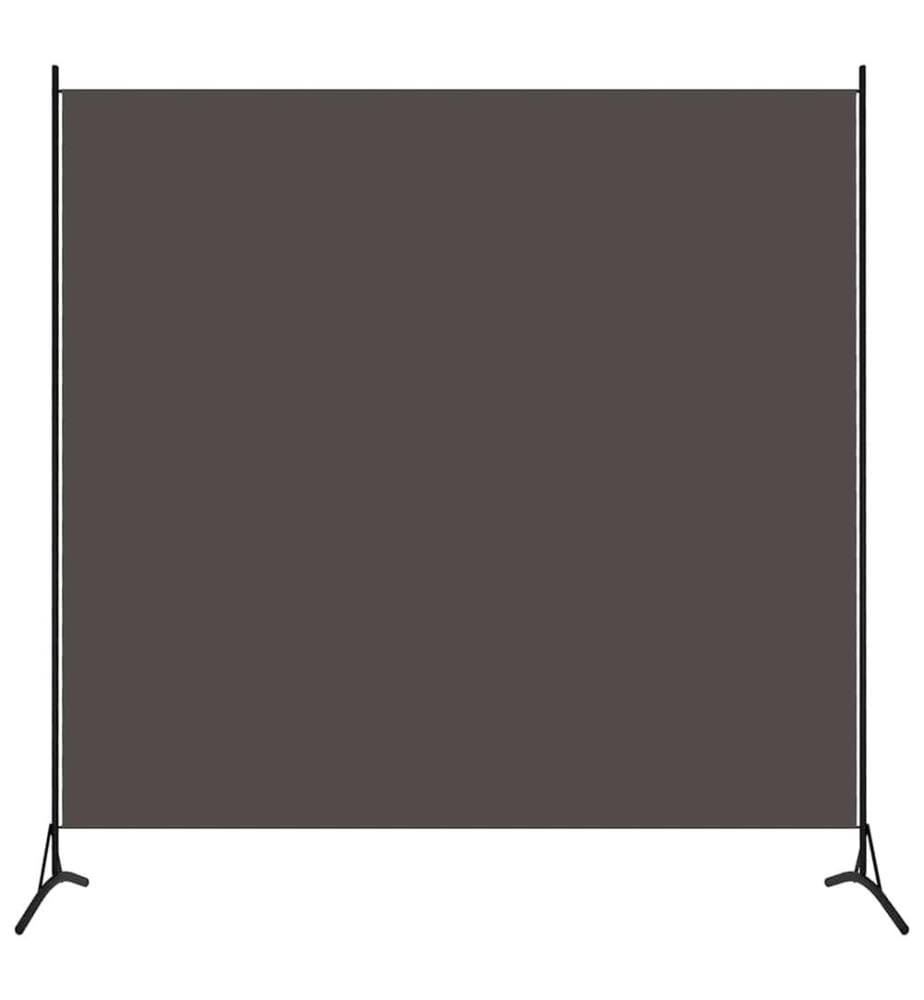 Paravent Anthrazit 175x180 cm Stoff
