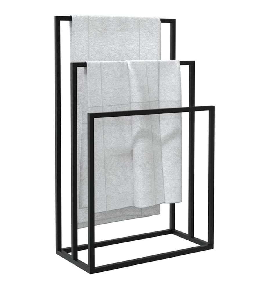 Handtuchständer Schwarz 48x24x79 cm Eisen