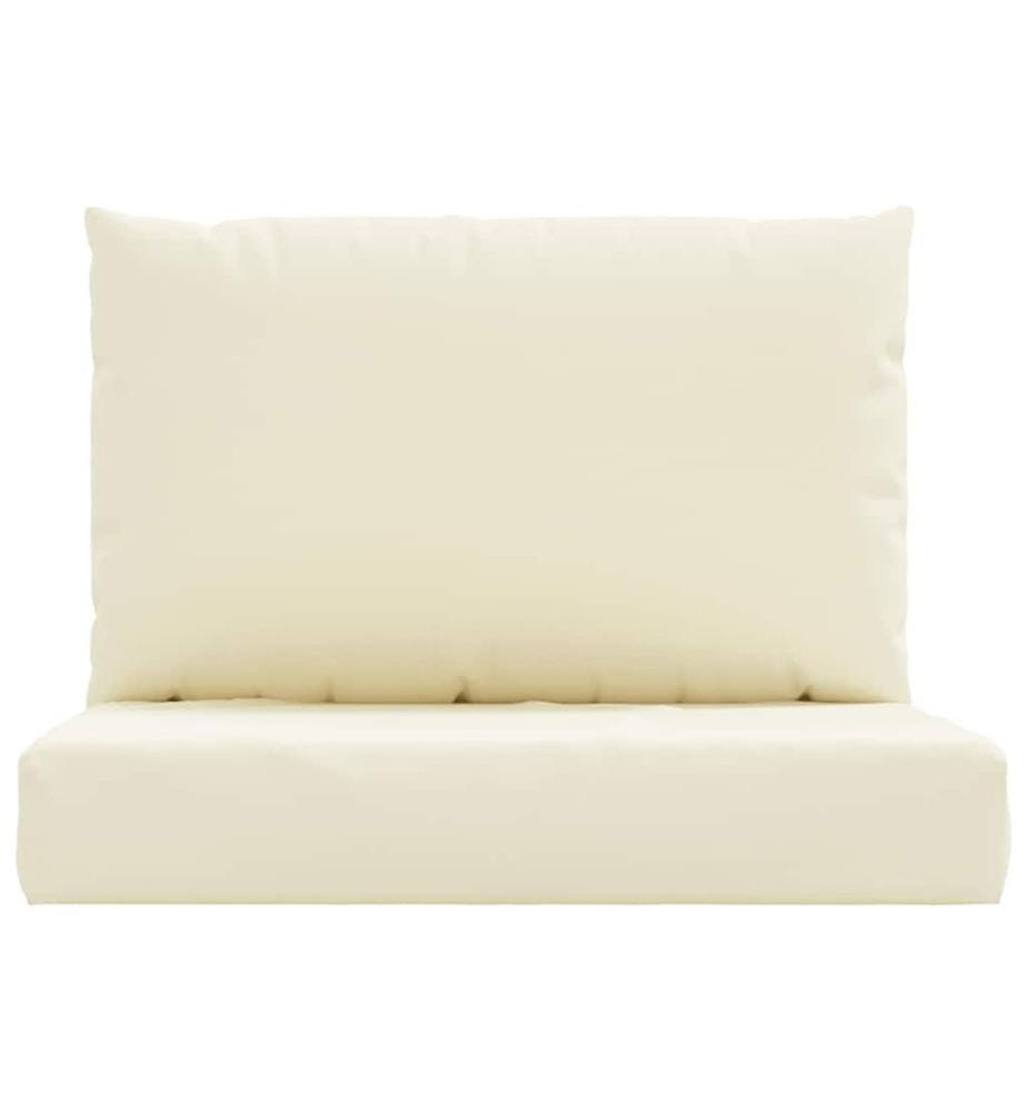 Coussins de palette lot de 2 blanc crème tissu oxford