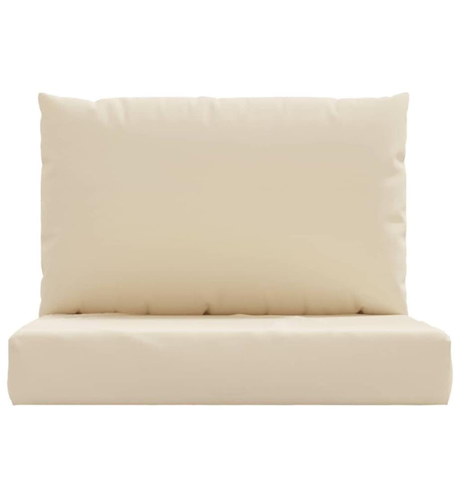 Coussins de palette lot de 2 beige tissu oxford