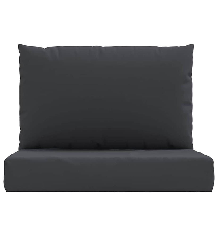 Coussins de palette lot de 2 noir tissu oxford